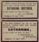 Overlijdensadvertentie Catharina Oosthoek (1897)