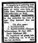 Overlijdensadvertentie Arie Helenes Hazejager (1906)