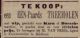 Advertentie eenpaard treemolen Maarten van Driel (1899)