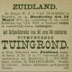 Veiling vh erfpachtrecht op 30 aren en 90 centiare tuingrond, Klein Nibelland, onder kadaster Sectie B, 76 en 77. Weduwe H Kraaijenbrink-van Buuren.(1878)