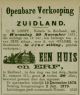 Advertentie notarisveiling huis aan de Ring 11 (voor A. van Gelder,Goedereede)(1878)