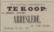 Advertentie voor verkoop arreslee van H. van Driel (1879)
