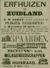 Erfhuisveiling woonhuis van Gilles van Rij, Het Witte Paard te Gooidijk, Zuidland (1881).