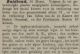 Het gezin van smid Arie Kans is zwaar getroffen door de typhus. Zoon Jan Kans overlijdt op 25 maart 1882.