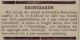 Anthonij Kraaijenbrink in hoger beroep veroordeeld tot half jaar cel voor diefstal paardendekens (1883)