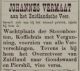 Advertentie Johannes Vermaat, uitbater drinkgelegenheid Zuidlandsche Veer (1884)