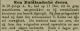 Ariaantje Riede mishandeld schoenmaker als hij haar verkleedpartij niet waardeerd (1889)