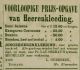 Advertentie kledingmaker Leendert Oorebeek (1889)