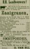 Advertentie landbouwgranen Daniel van Rij (1889)