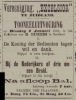 Advertentie voorstelling in koffiehuis H. Dijkers (1890)