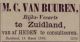 M.C. van Buuren, rijks veearts te Zuidland (1890)