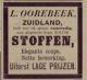 Advertentie kledingmaker L. Oorebeek (1890)