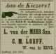 Advertentie Gemeenteraadsverkiezingen 1891