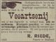 Veearts Reijer Riede weer in bedrijf (1892)