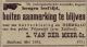 Leendert vd Meer niet meer verkiesbaar als heemraad (1892)