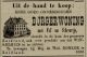 Weduwe Donker verkoopt burgerwoning, erf en tuin in kom van Zuidland (1892)