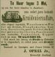 Verhuring huis & bode van Jacob Oprel Jzn aan de Molendijk (1895)