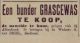 Bunder grasgewas te koop bij mw Van Driel-Hollaar (1896)