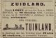 Veiling van Tuinland van A. Groeneveld aan de Kerkweg (1896)