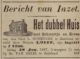 Openbare verkoop kledingmakerij L. Oorebeek; inzet 2200 gulden (1897)