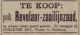 Advertentie van Vlasser Bol te Zuidland (1897)