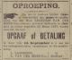 Oproep schuldeisers en schuldenaren Leendert van der Meer czn (1897)
